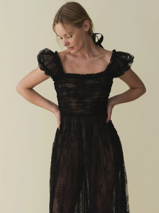 Doen Dresses & Skirts - Dôen 'Pamelina' Lace maxi dress, black, S